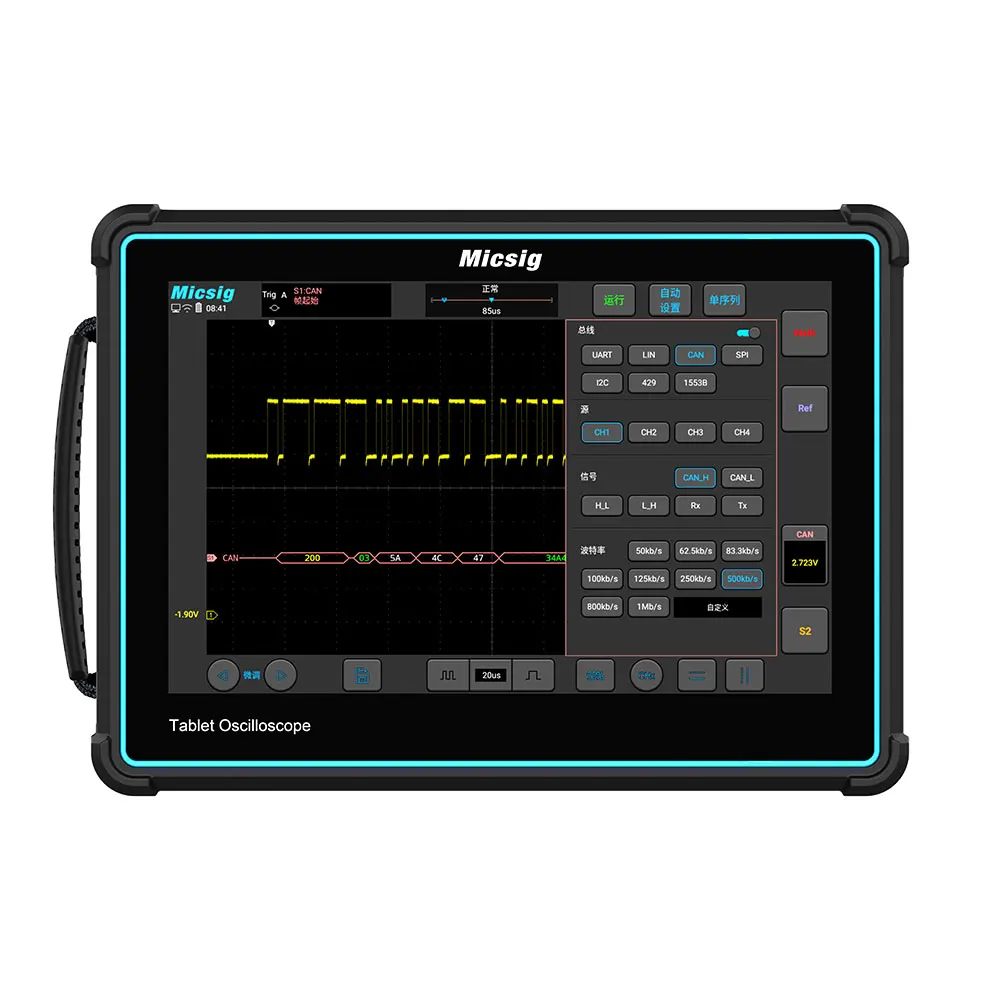 Oscilloscope numérique Micsig TO2004 200MHz 2GSa/s 4CH pour tablette avec écran tactile 10.1"