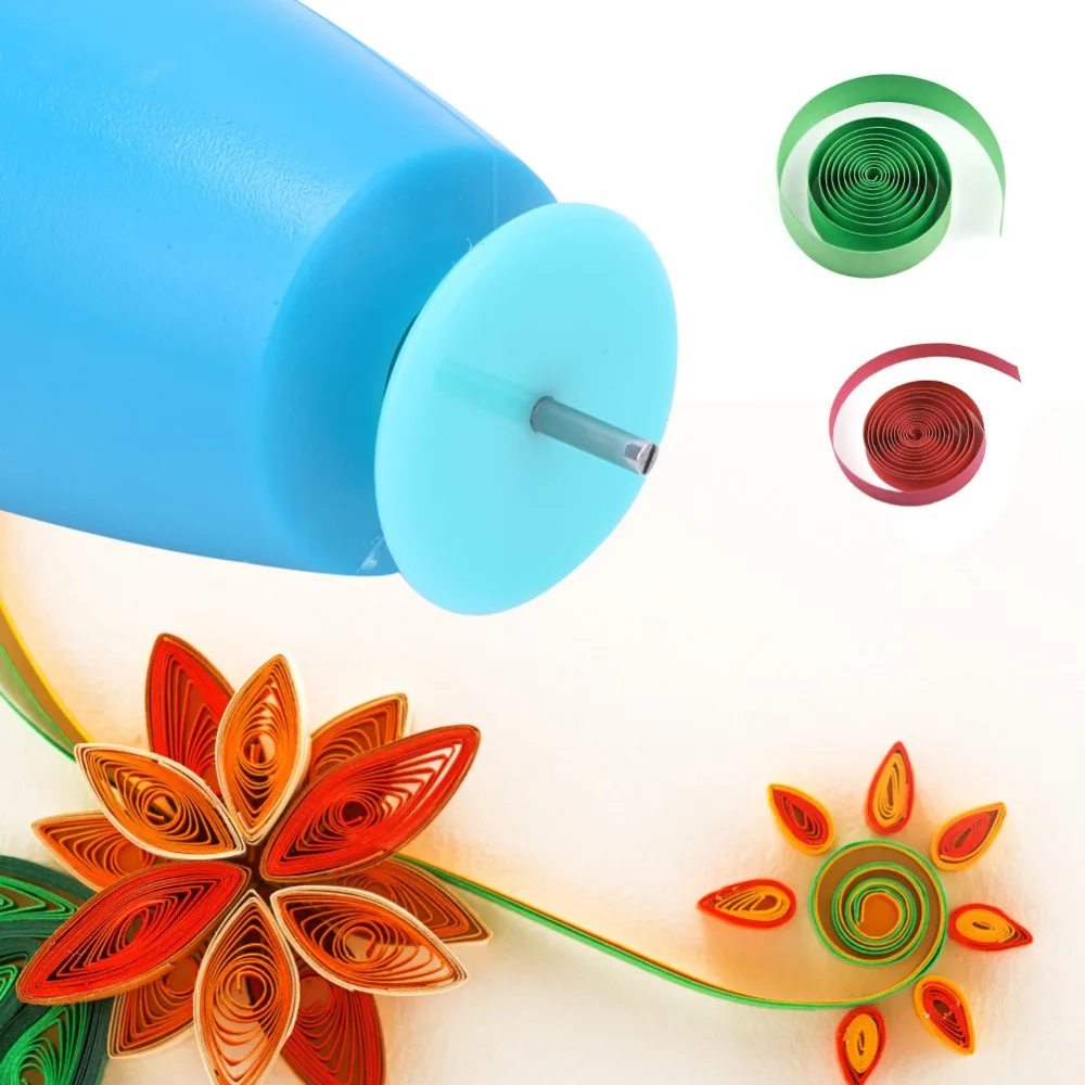 Lightweight Electric Quilling Pen Smooth Rotation Blue Quilling Art Tool With Support Plate Handheld Slotted Quilling Pen