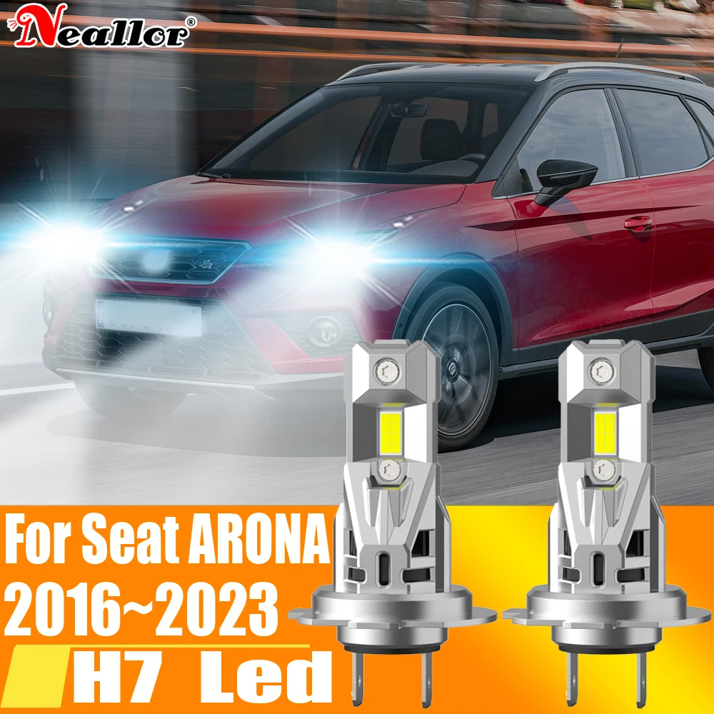 

2pcs High Power H7 Led Headlight Canbus No Error H18 Car Bulb 6000K White Light Moto Diode Lamp 12v 55w For Seat ARONA 2016~2023