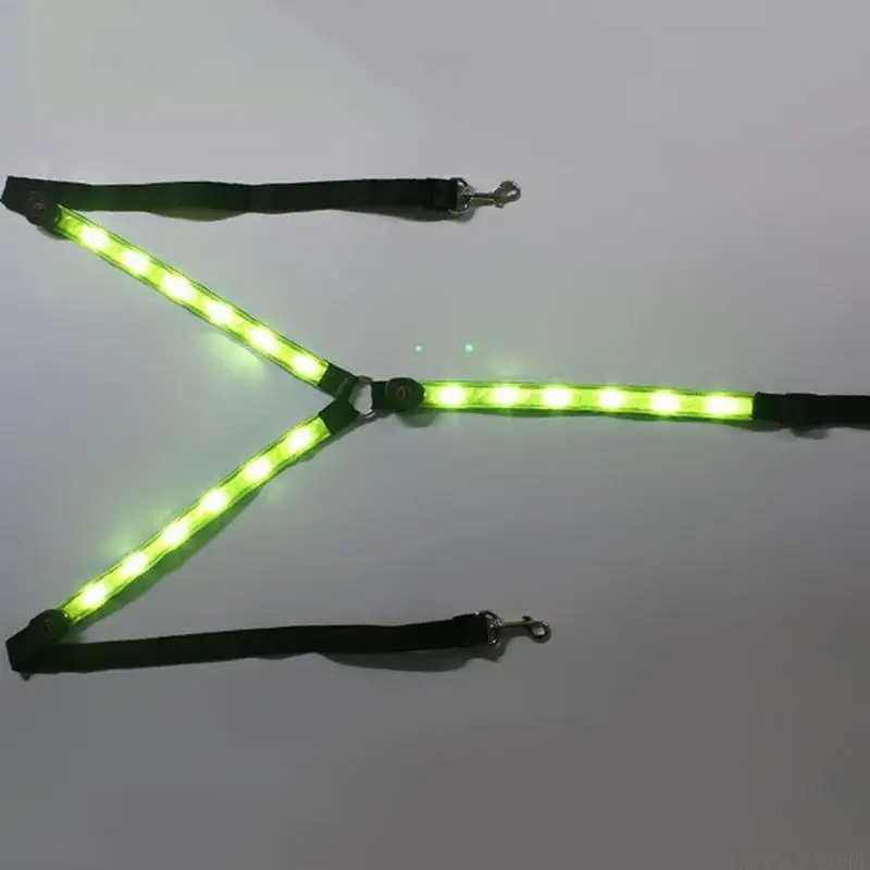 M5TC Horse Webbing Harness Collar Breastplate Adjustable Night Visible LED Light Chest Belt Safe Riding Equipment