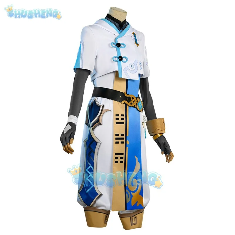 زي تنكري للرجال والنساء من Chongyun ، زي تأثير Genshin ، زي حفلة الهالوين ، فستان تنكري