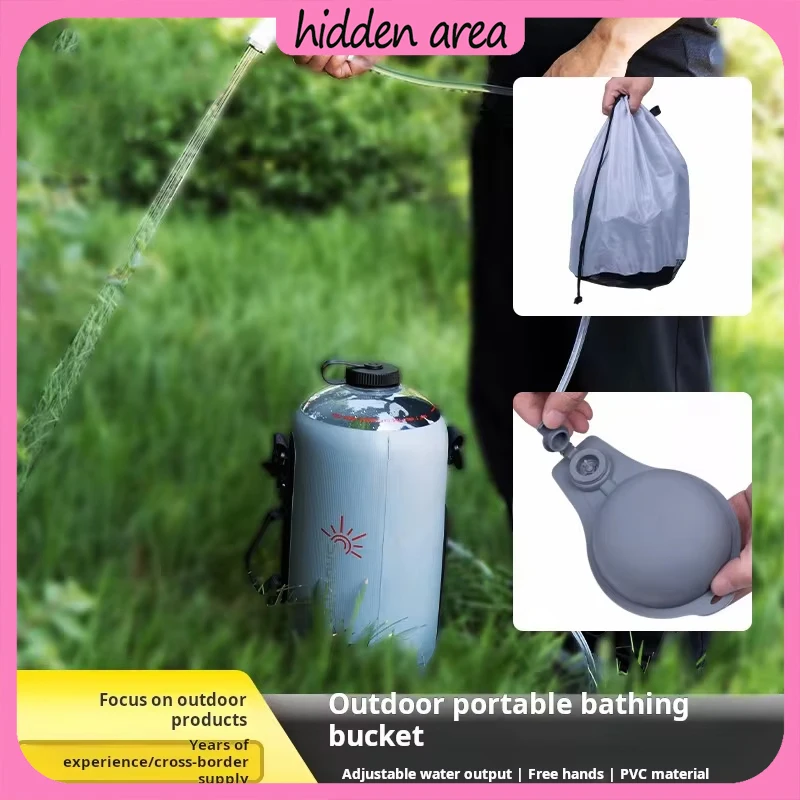 

Small Portable Solar Bath Water Bag, Large Capacity, Folding, Outdoor Shower, New, 12L Compact and portable