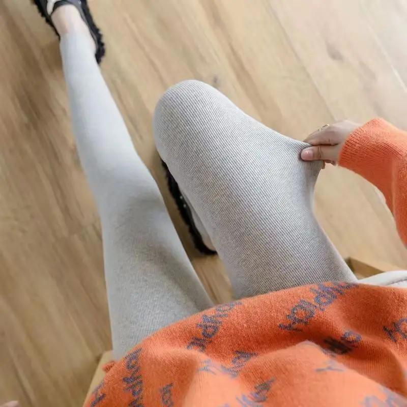 Damskie legginsy spodnie świąteczne obcisłe wiosenne letnie z efektem szczotkowania uniwersalne gotyckie nieregularne punkowe ażurowe beżowe uniwersalne push-up