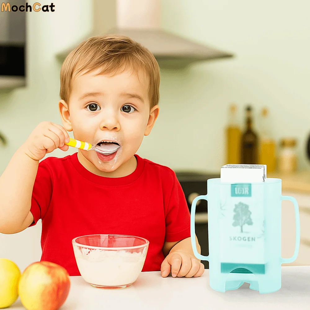 

Держатель для пластиковых пакетов-боксов с удобной ручкой, не пропускающий протекание, многоразовый держатель для детских напитков