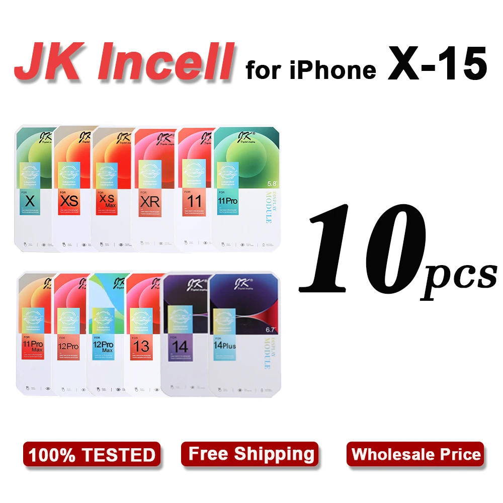 10 Pcs JK Incell for iPhone XR XS 11 Pro 12 13 14 CD Display Touch Digitizer Assembly Screen Replacement Support IC Transplant 96 sold294,633.04327,365.79Save 32,732.75-10%1000emuniq LCD StoreSee prev