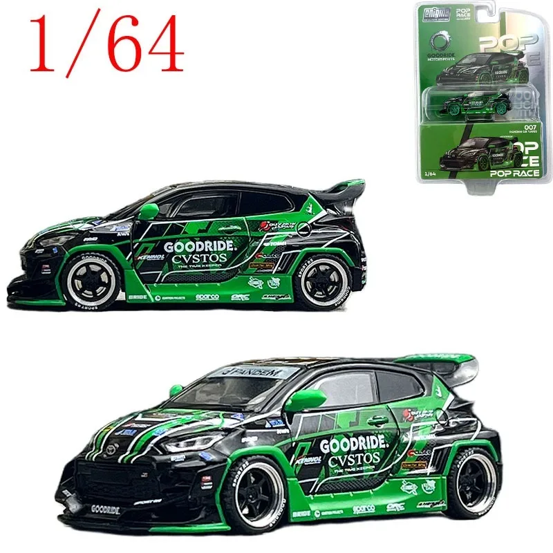 

PopRace Diecast 1/64 Scale Toyota XP130 Yaris GR-Sport Rocket Bunny V3 #007 Limited Edition Alloy Car Model Toys for Boys Gift