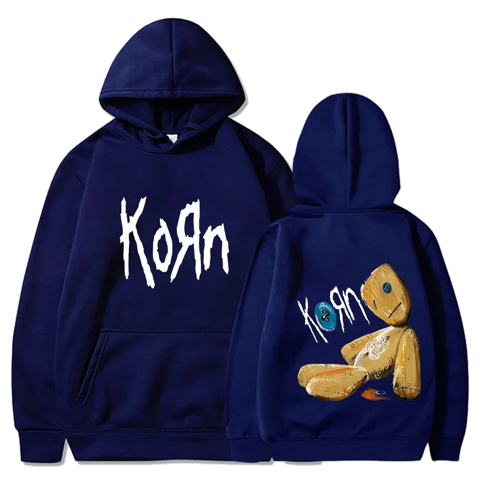 Korn Rock Band Hoodies Spring Autumn Pullover Men\'s Fashion Printed Hooded Sweatshirt Loose Casual Daily Streetwear Sweater Tops