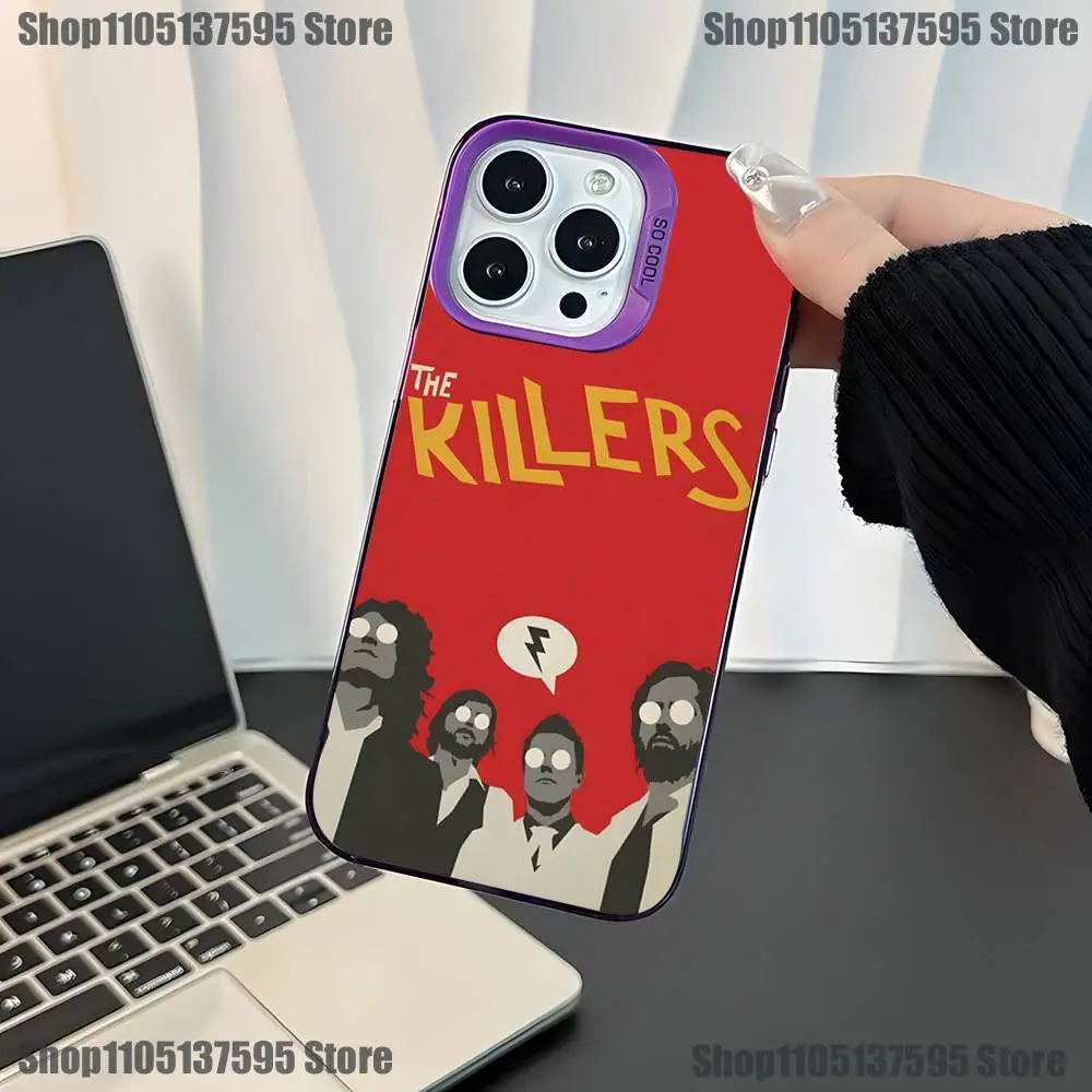 밴드 더 K-킬러즈 아이폰 17,16,15,14,13,12,11,미니,프로,E,SE4,XS,MAX 퍼플 캔디 매트 커버 폰 케이스