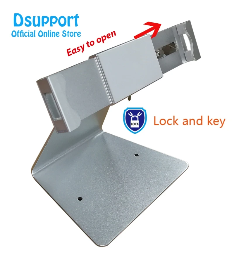Anti theft tablet pc stand for 10.1-13 Inch Universal Tablet PC Full Motion Anti-Theft Desk Stand with Lock Metal Material