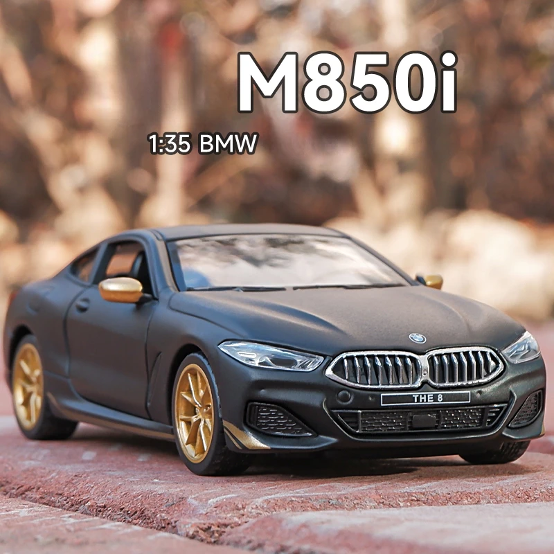 CCA High Simulation 1/32 Scale BMW M850i Alloy Car Model Sound Light Collective Voiture Miniauto Kids Boys Birthday Gift Car Toy