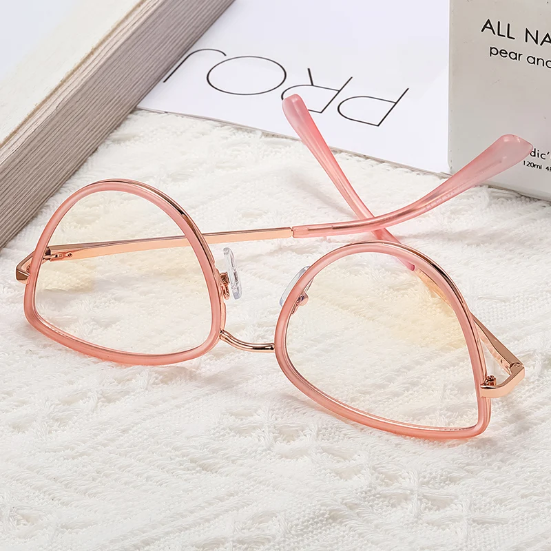 Blue Light Blocking Glasses Frame for Women fashion Eyewear Prescription Eyeglasses New Arrival Full Rim Cat Eye UV400 Coating