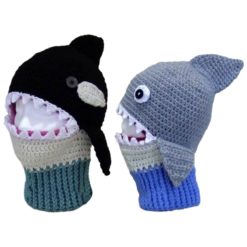 

Winter Warm Hat Kid Ear Protections Hat Baby Bonnet Caps with Neck Hood for Boy Girl Knitted Hat Funny Animal Baby Caps