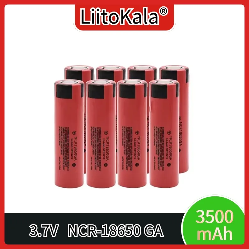 

NCR 18650 GA LiitoKala 3.7V 3500mAh Rechargeable Li-ion Battery 30A Discharge, for Toys Tools Flashlight Battery