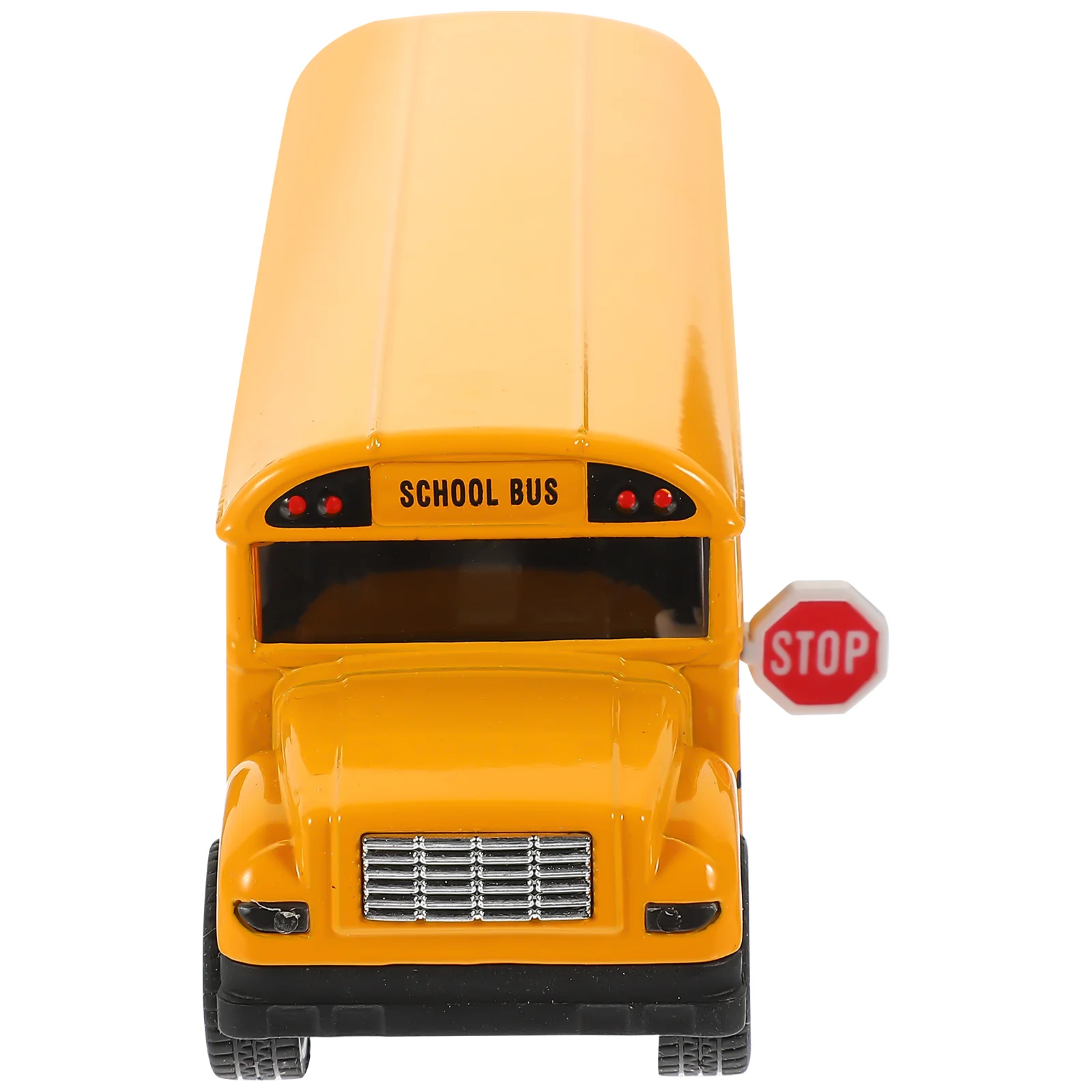 

School Bus Model Friction Powered Car with Pull-Back Action for Toddlers Push and Go Toy Toys