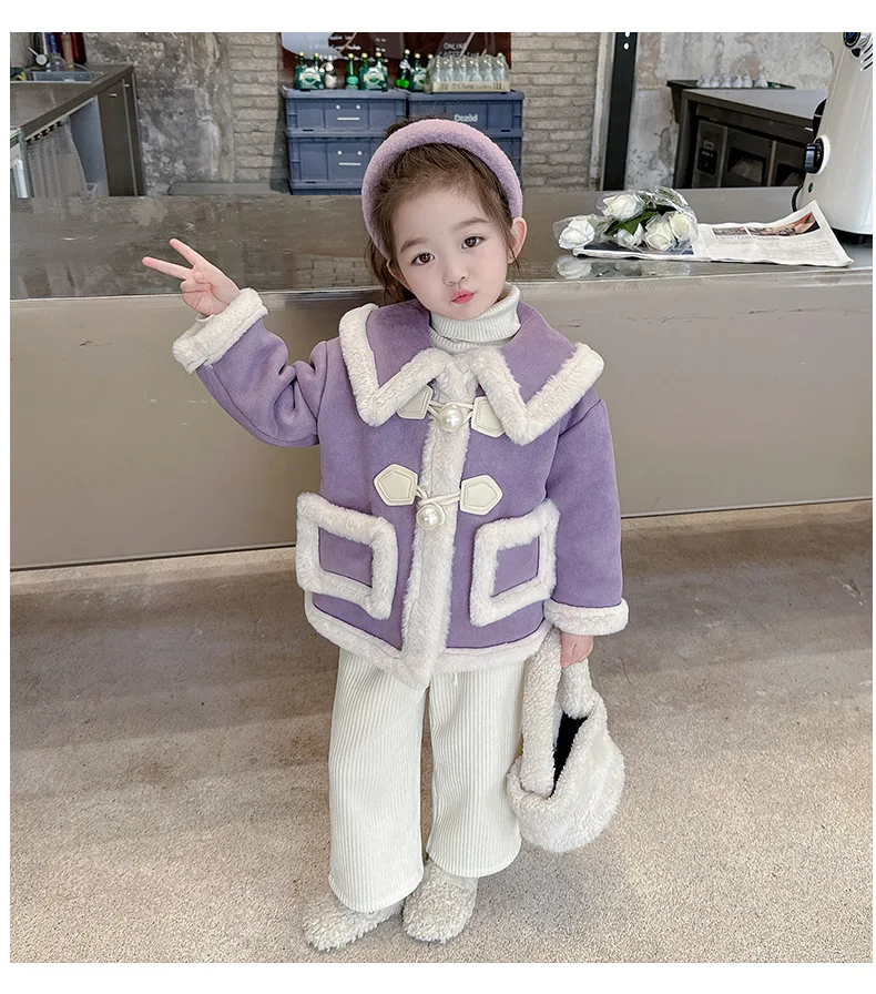 Winter Jackets Coats Girls Woolen Baby Girls Trench Coats Winter Kids Outerwear Windbreak Jackets Coats Wool Coat Overcoat