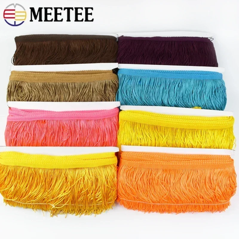 

5/10Meters 15cm Colorful Polyester Tassel Fringe Trim Woven Lace Ribbon Latin Dress Garment Decor Curtain Sewing Accessories