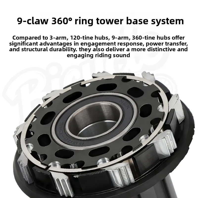 TANKE 32 حفرة الإفراج السريع مكبح قرصي محور للدراجات الجبلية 360 انقر 9pawl محور سبائك الألومنيوم التصنيع باستخدام الحاسب الآلي المضادة للحشف #2