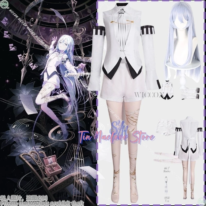 

YOISAKI KANADE Wl2 Косплей Игровой проект Sekai PJSK Анимеコス Rosen White Mini Short Idol Сценическая форма Парики Хэллоуин Вечеринка Cos