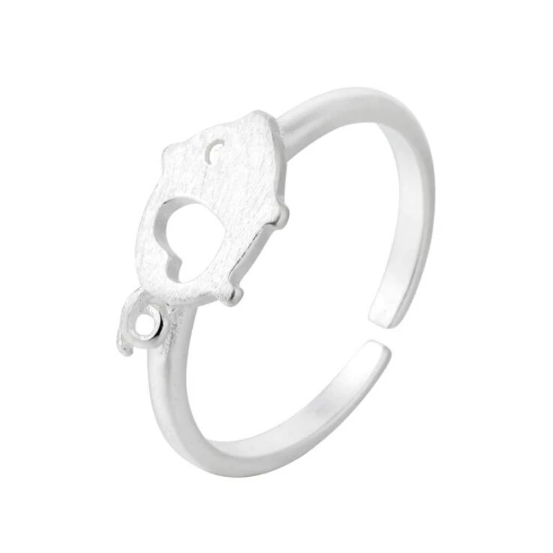 Women's Creative 925 Sterling Silver Pig Animal Opening Ring