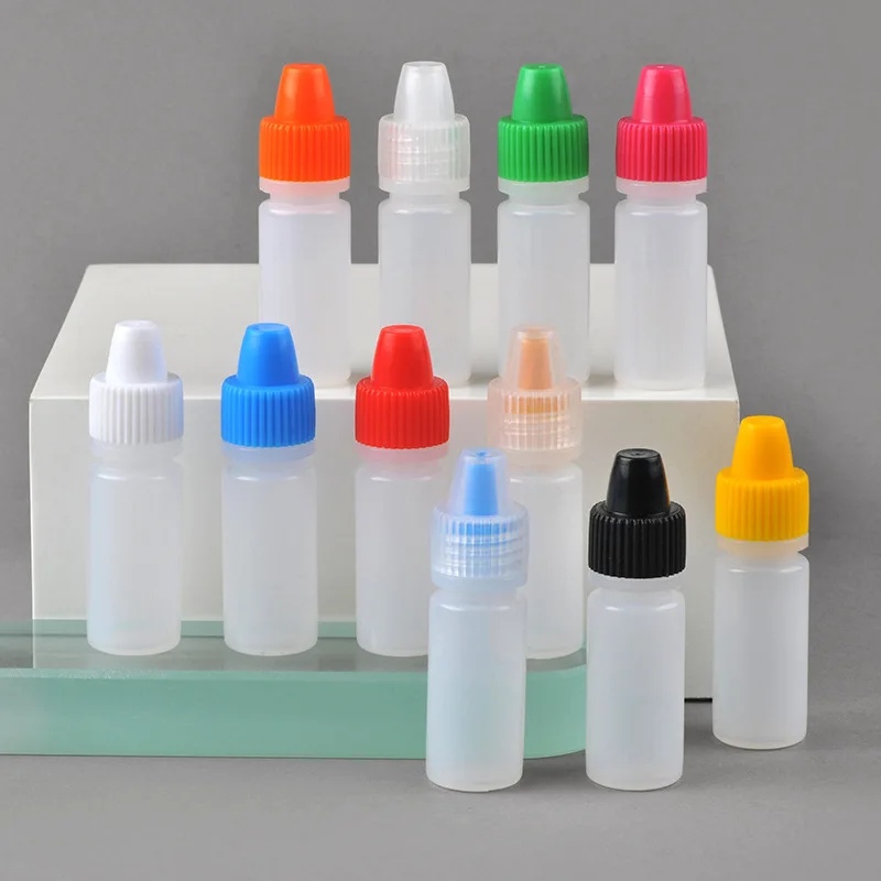 

50pcs Eye Drop Bottles Plastic Squeezable Eyedrops Vial Empty Refillable Dropper Bottle 3ml 5ml 10ml 15ml 30ml 50ml 100ml