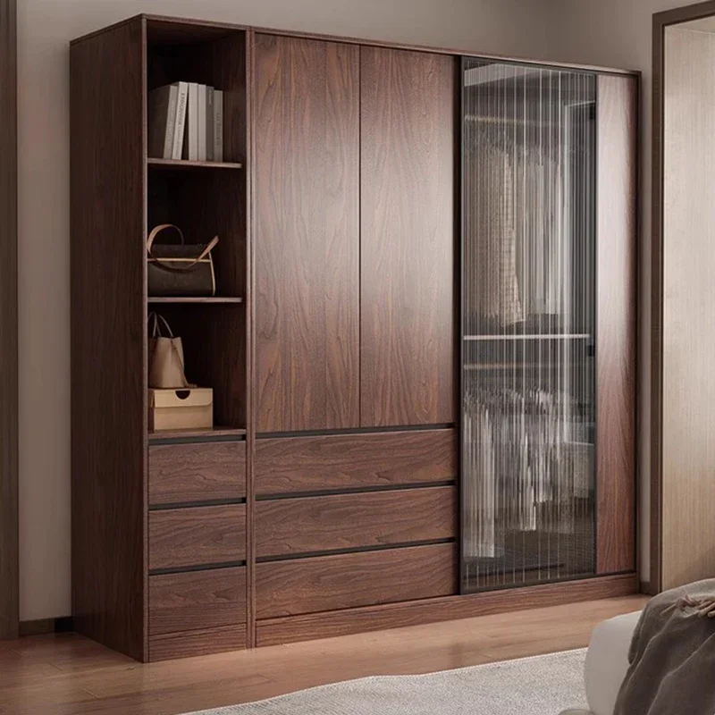 Partitions Organizer Wardrobe Cupboard Storage Simple Door Cube Closet Mirror Cabinets  Muebles Home Furnitu
