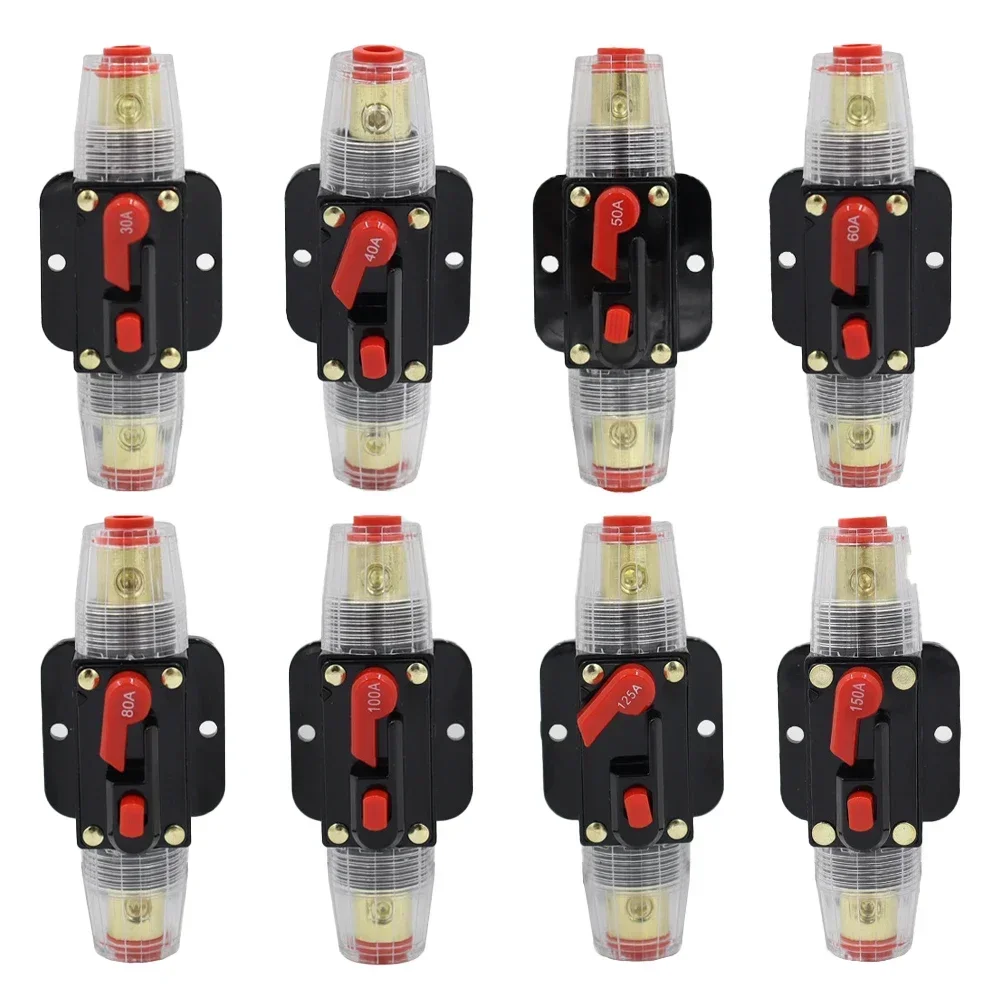12V-24V Car Truck Resettable Fuse 20A 30A 40A 50A 60A 80A 100A 125A 150A Short Protection Fuse For RV Boat Audio Resettable Fuse
