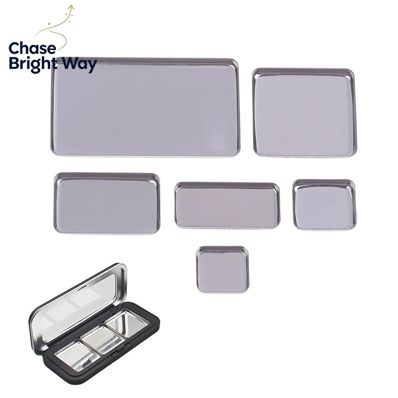 5/10Pcs Empty Square Eyeshadow Tin Pans Metal Makeup Palette Cases for Powder Storage