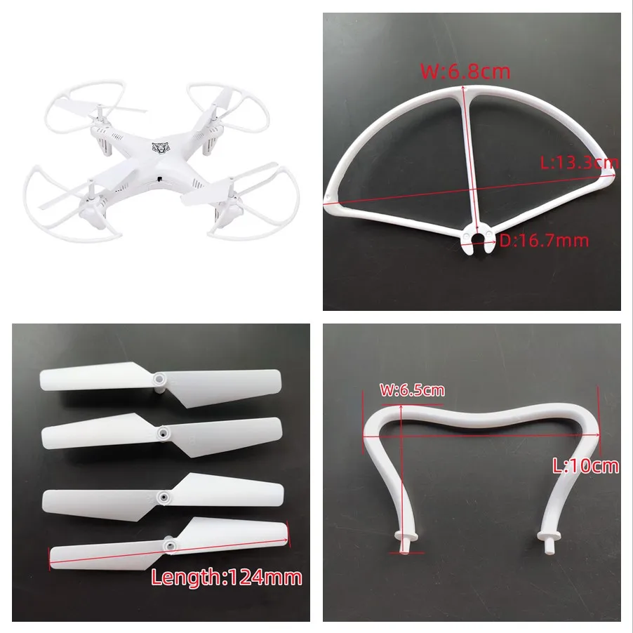 Pro RC Drone Accessories Landing Skid Gear Set Propeller Frame Guard X8 pro Quadcopter Spare Parts Kit