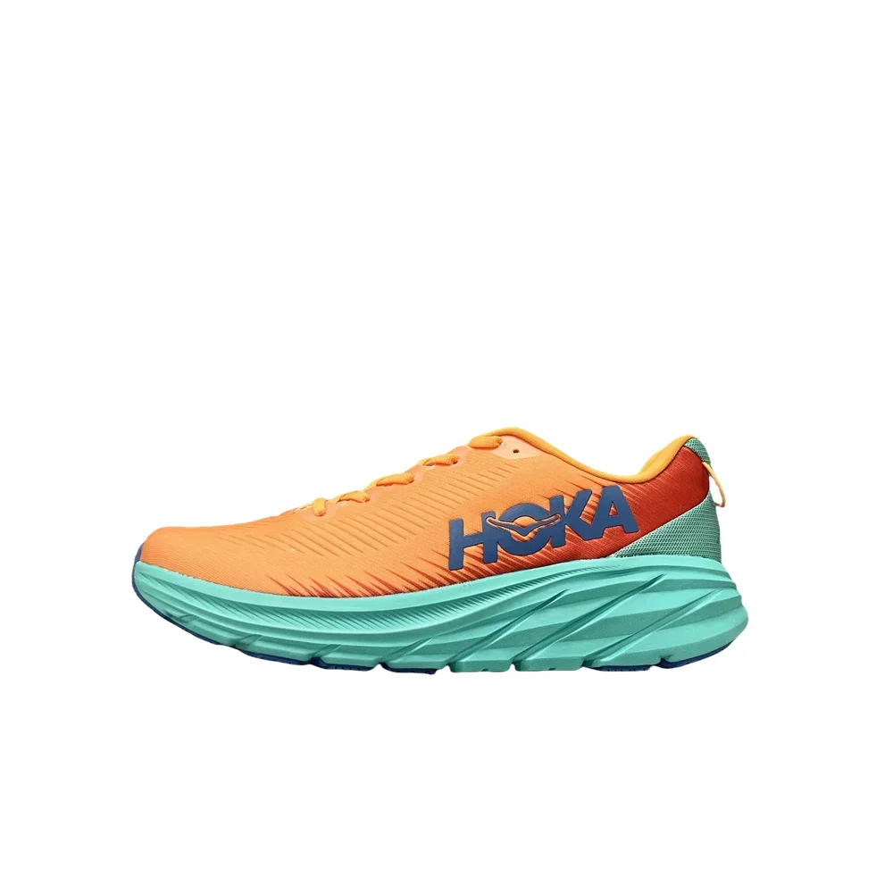 HOKA ONE ONE Rincon 3 Rebound Non-slip Lightweight Breathable Fabric Comfortable Running Shoes Orange and Blue 1119395-BOFT