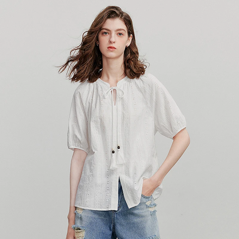 TOYOUTH Camicetta da donna 2025 Top estivi a maniche corte 8522030