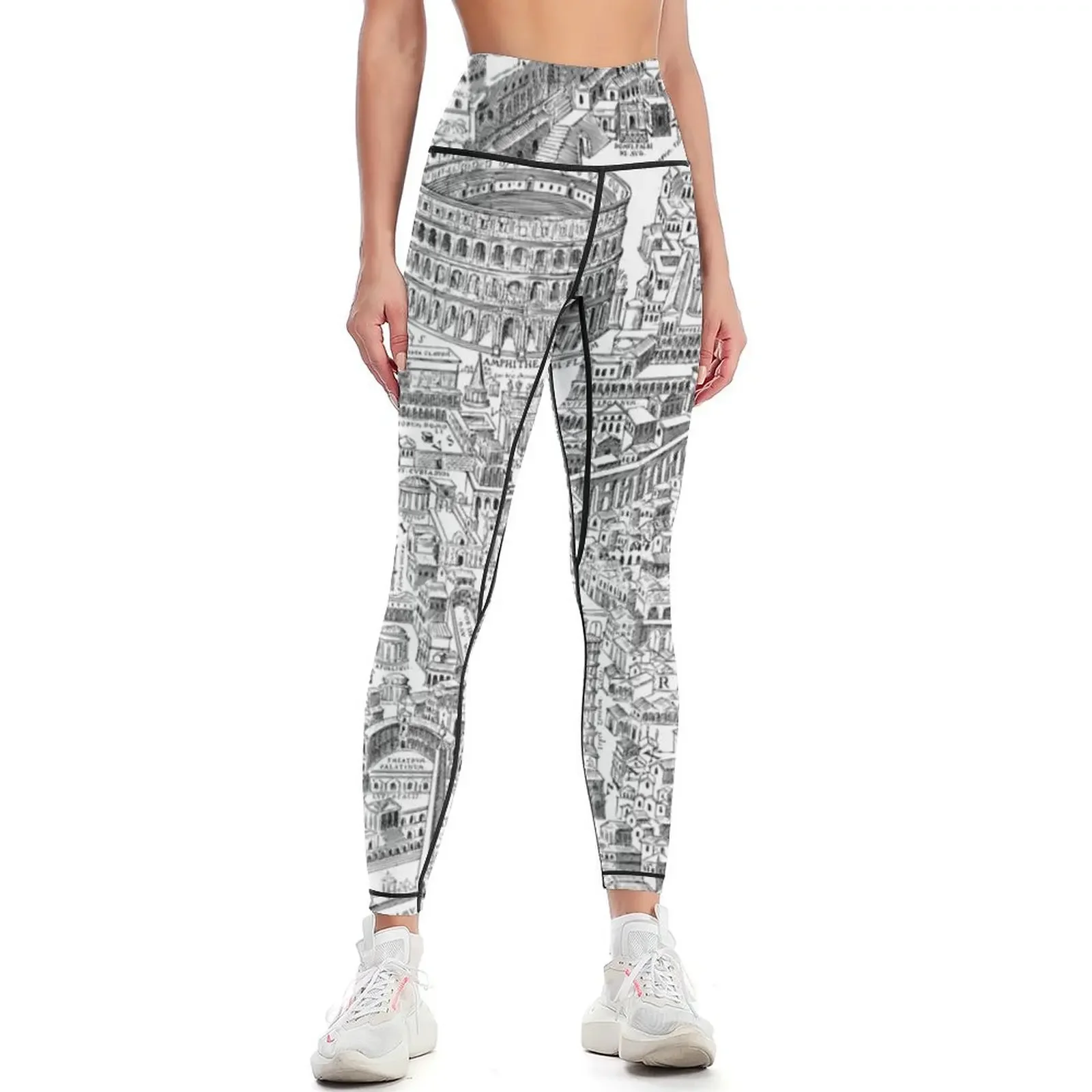

Rome ancient map Leggings Women sports legging pants raises butt Fitness woman gym's sportswear Womens Leggings