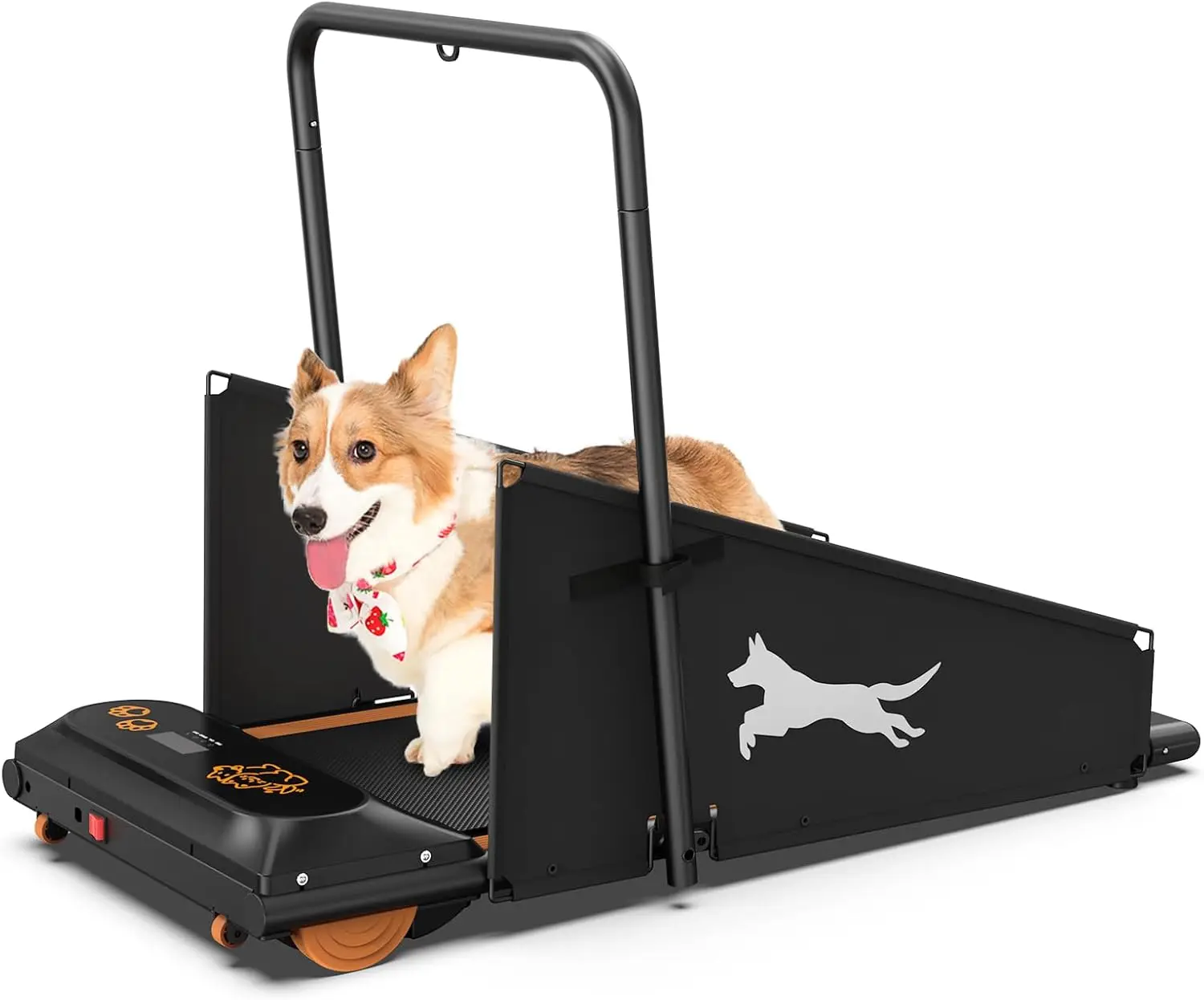 

Portable Electric Foldable Indoor Treadmill for Small Medium Dogs Remote Control LED Screen Exercise Test ABS Home Use Material