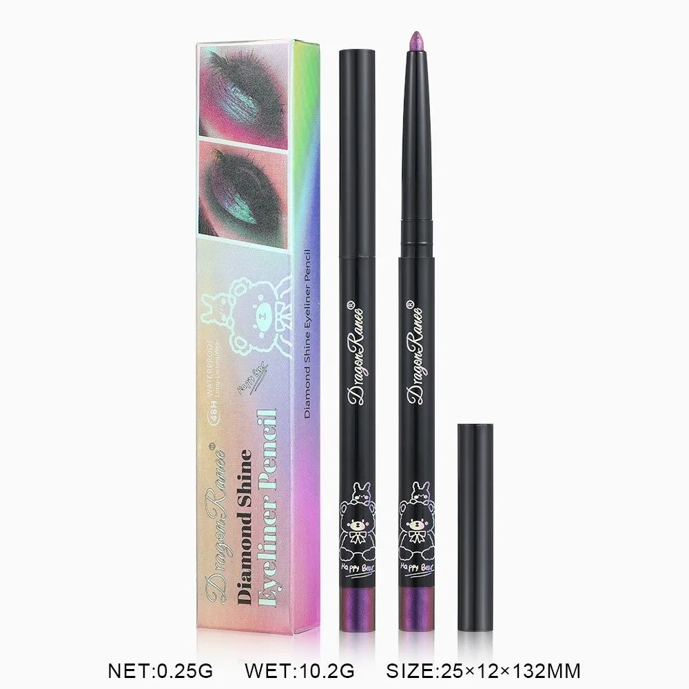 Waterproof Eyeliner Pen Green Gold Purple Pigment Multi Chrome Eyeliner Shiny Chrome Aurora Effect Glitter Eyeliner Pen view 6