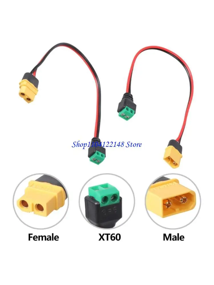 P9FA No Solder XT60 Connectors to 2 Pin Terminal Wire Suitable for Car Boats Project