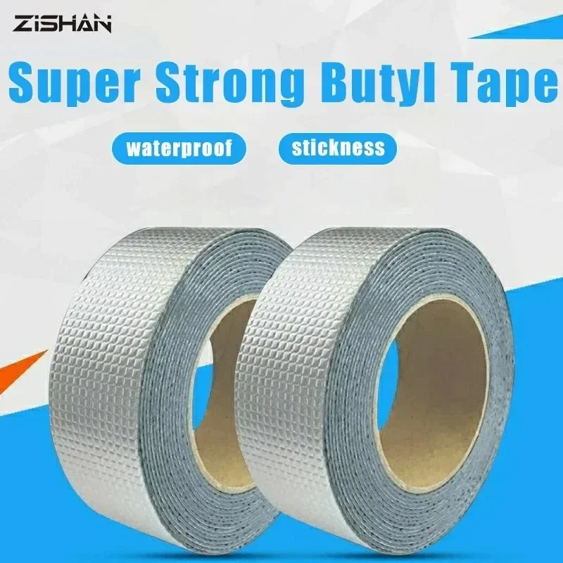 Butyl Patching Roof Waterproofing Tape Roof Tile Crack Self-adhesive Aluminum Foil Waterproofing Waterproof Sealing Band Wall