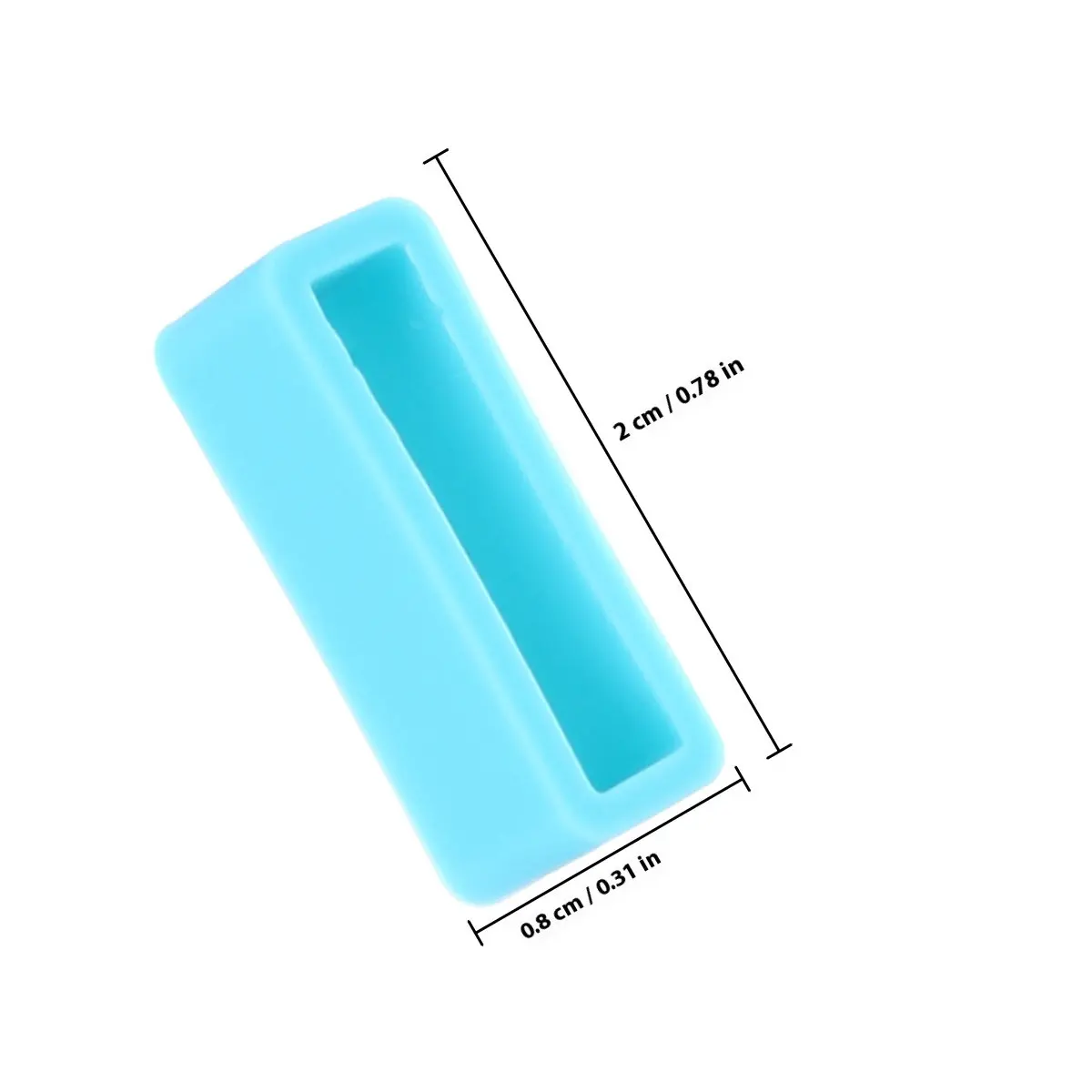 8Pcs Watchband Buckle Rings Replacement for Lost Damaged Watch Strap Loops Silicone Bezel Connectors 20Mm Sky Blue Dark Blue view 6