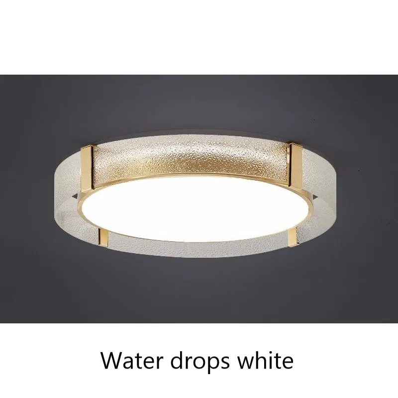 Luxe ronde glazen plafondlampen Noordse koperen lamp Eenvoudige ontwerper Creatieve moderne slaapkamerstudie Hotel art deco dunne lamp