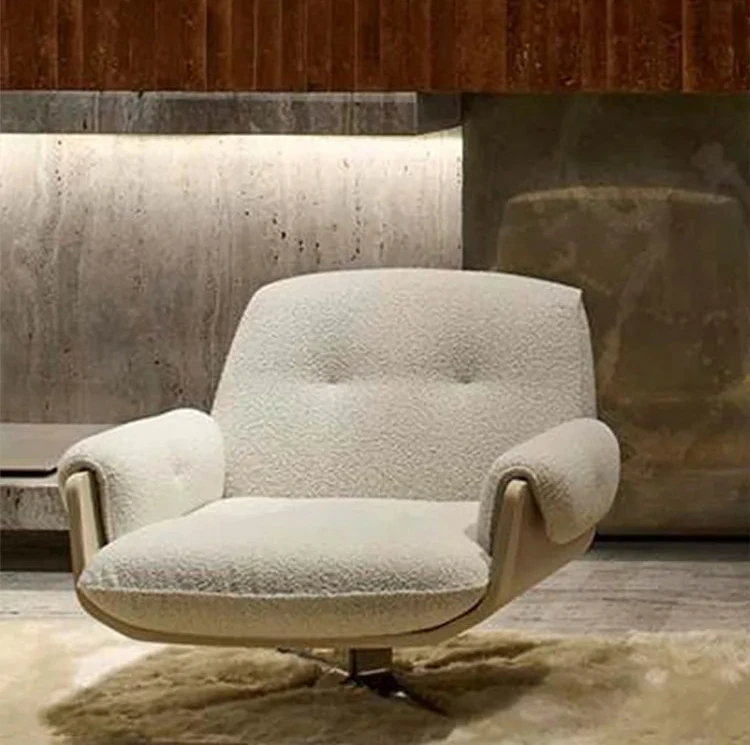 light luxury sofa modern simple single chair high-end living room balcony rotating leisure