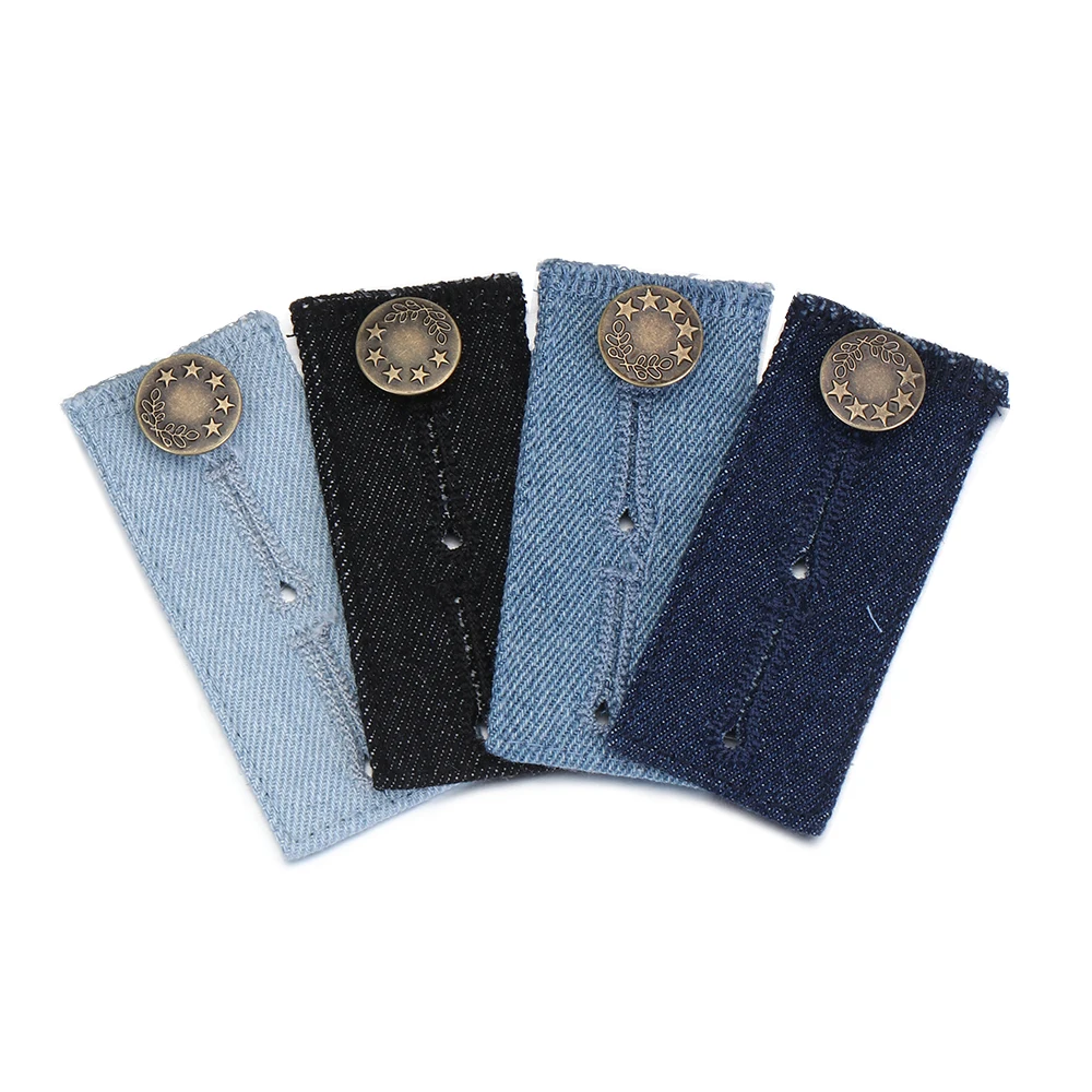 4PCS Men Women Sew Button Denim Jeans Waist Extension Snap Pants Extenders Buttons Sewing Accessories Clothes Fastener