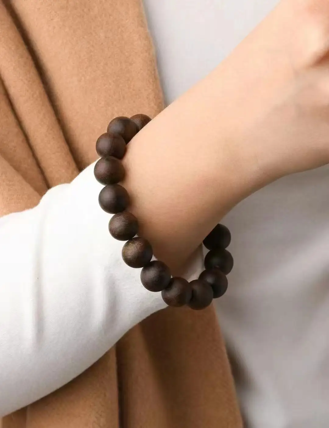 

UMQ Pure natural Vietnam Nha Trang Fuson Red Clay Agarwood Buddha Beads Bracelet Charm Couple's Bangle High-Grade Jewelry Gifts