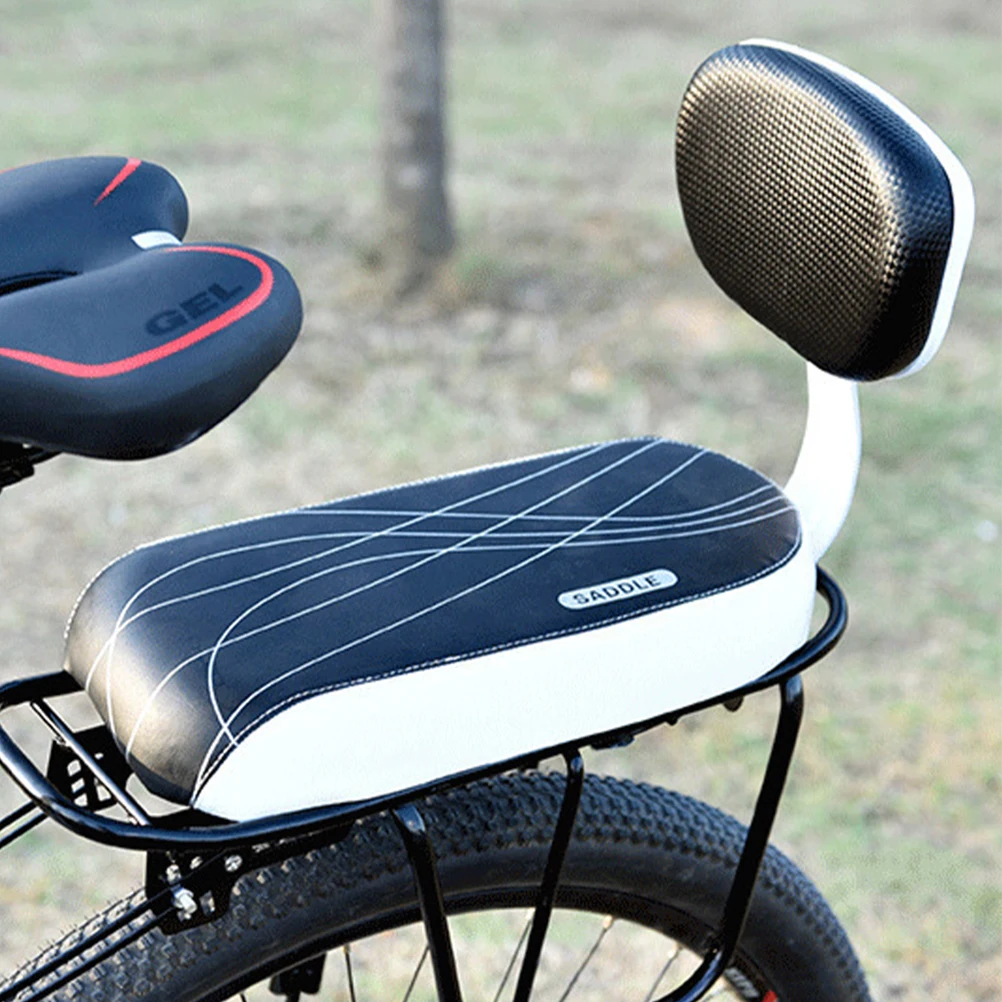 

Wide Upholstered Comfortable Bike Rear Seat Childrens Safety Saddle Durable Professional Back Bicycle Accessory