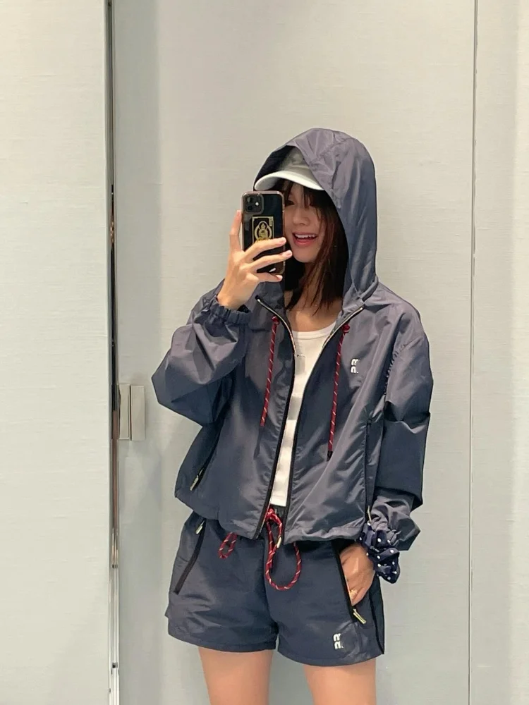 جنوب النفط Faion 2025 جديد إلكتروني طباعة التكنولوجيا الشعور النسيج ملابس وقاية من الشمس Jaet orts مجموعة طويلة Sve قلنسوة بسحاب