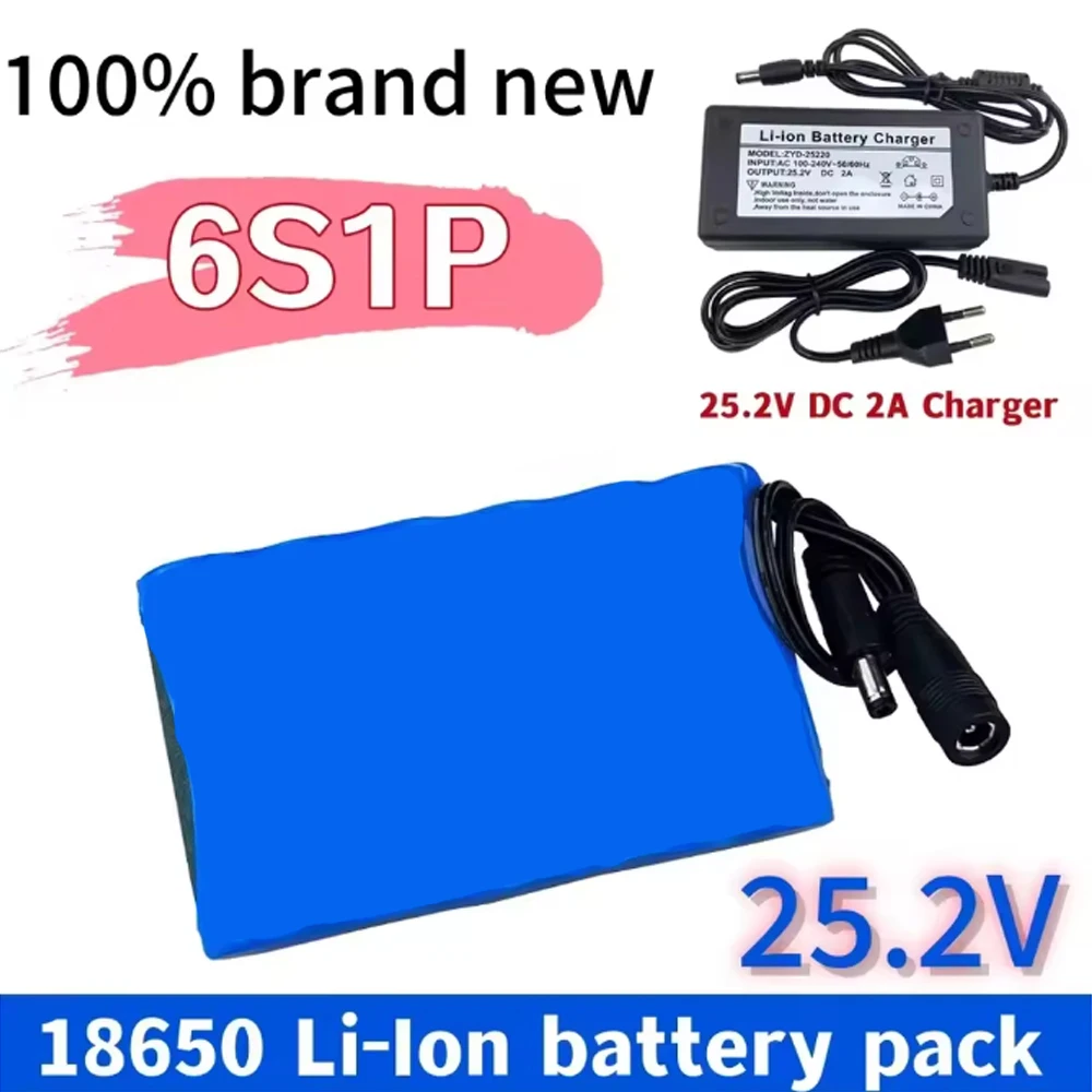 

25.2v 50000mAh 6s1p 18650 rechargeable lithium battery pack, suitable for electric scooter bicycle battery with bms+charger