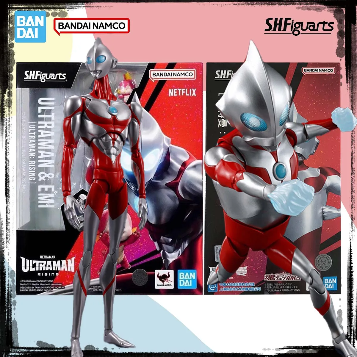 

Bandai натуральная оригинальная аниме-фигурка SHF Ultraman в наличии ULTRADAD ULTRAMAN & EMI [ULTRAMAN:RISING] Фигурки игрушки для мальчика
