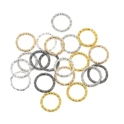 50-100 sztuk 8-20mm Twist OpenJump ringi żelazne okrągłe Jump Ring złącza do kolczyki DIY bransoletki naszyjnik wisiorek biżuteria