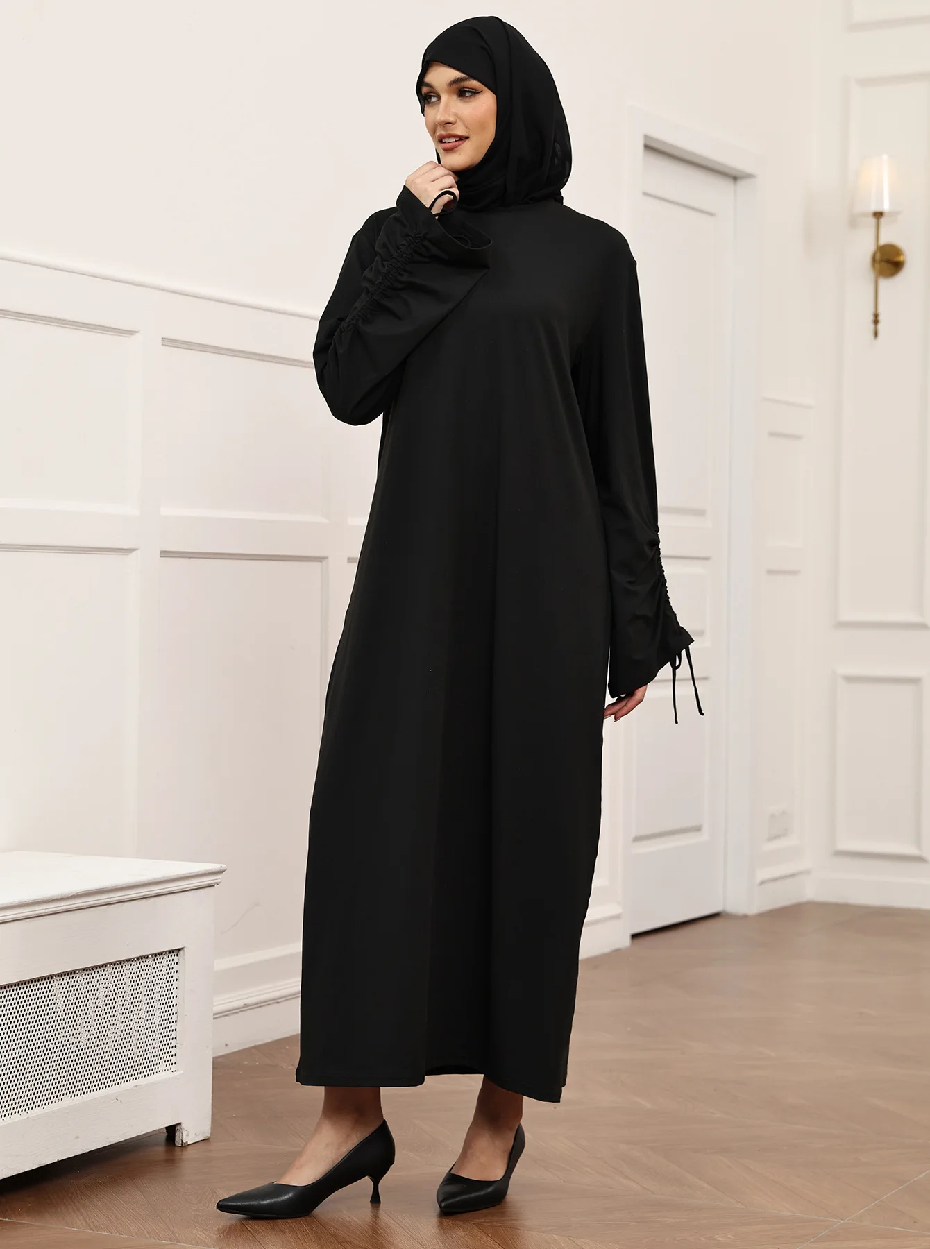 Eid Mubarak Djellaba Vestido Hijab Feminino Muçulmano Abaya de Dubai Caftan Turco Robe de Ramadan Jalabiya Femme Musulmane Vestidos