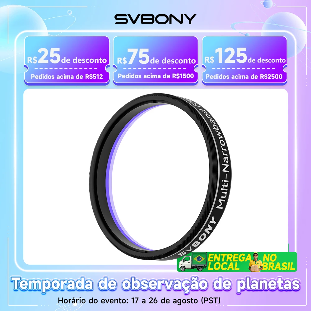 SVBONY Filtro Nebulosa e Galáxia 1,25" e 2" - NIR