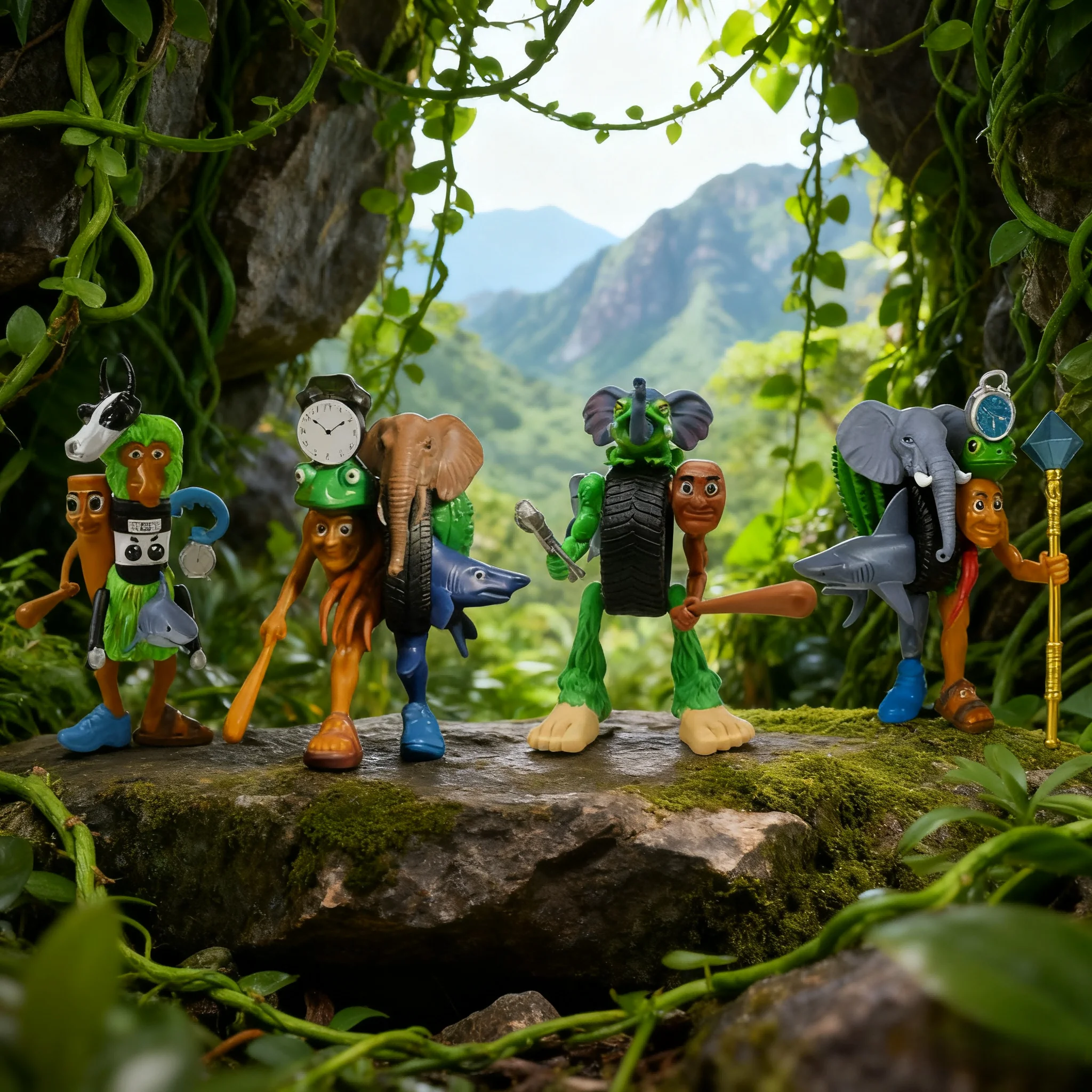 Large Italian Brainrot themed fusion animal Figure, Tung Tung Sahur fusion monster, Christmas/Black Friday/birthday fans gift