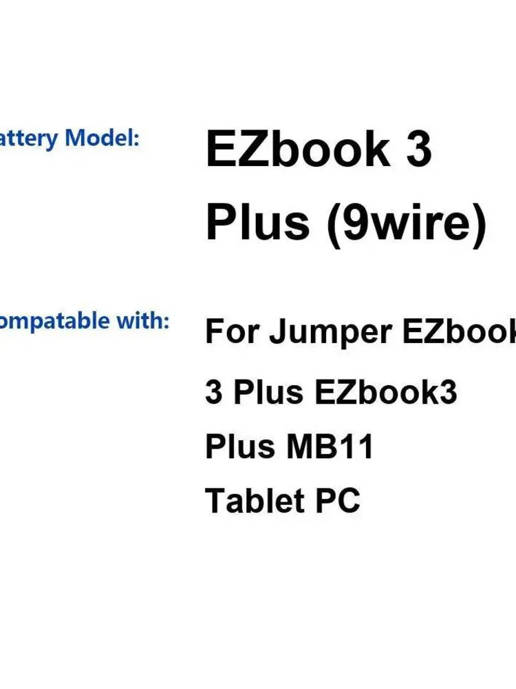 

For Jumper Ezbook 3 Plus MB11 Laptop 9Wire 5000Mah Safe High Compatibility Battery