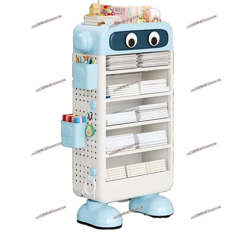 

Детская книжная полка с героями мультфильмов, встроенная передвижная полка для хранения детских игрушек, напольная полка для хранения книг, стеллаж для книг с картинками